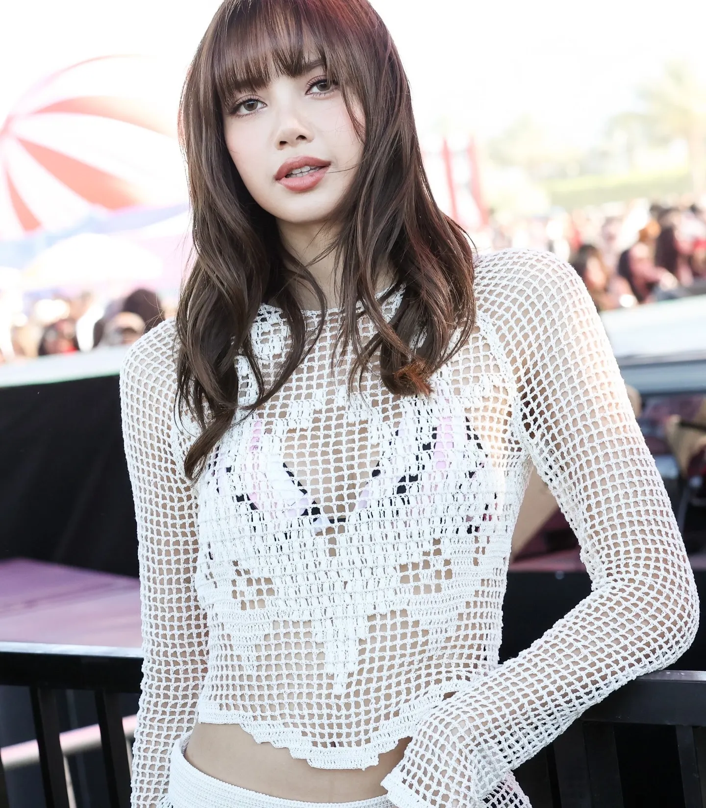 Lisa sheer crochet top