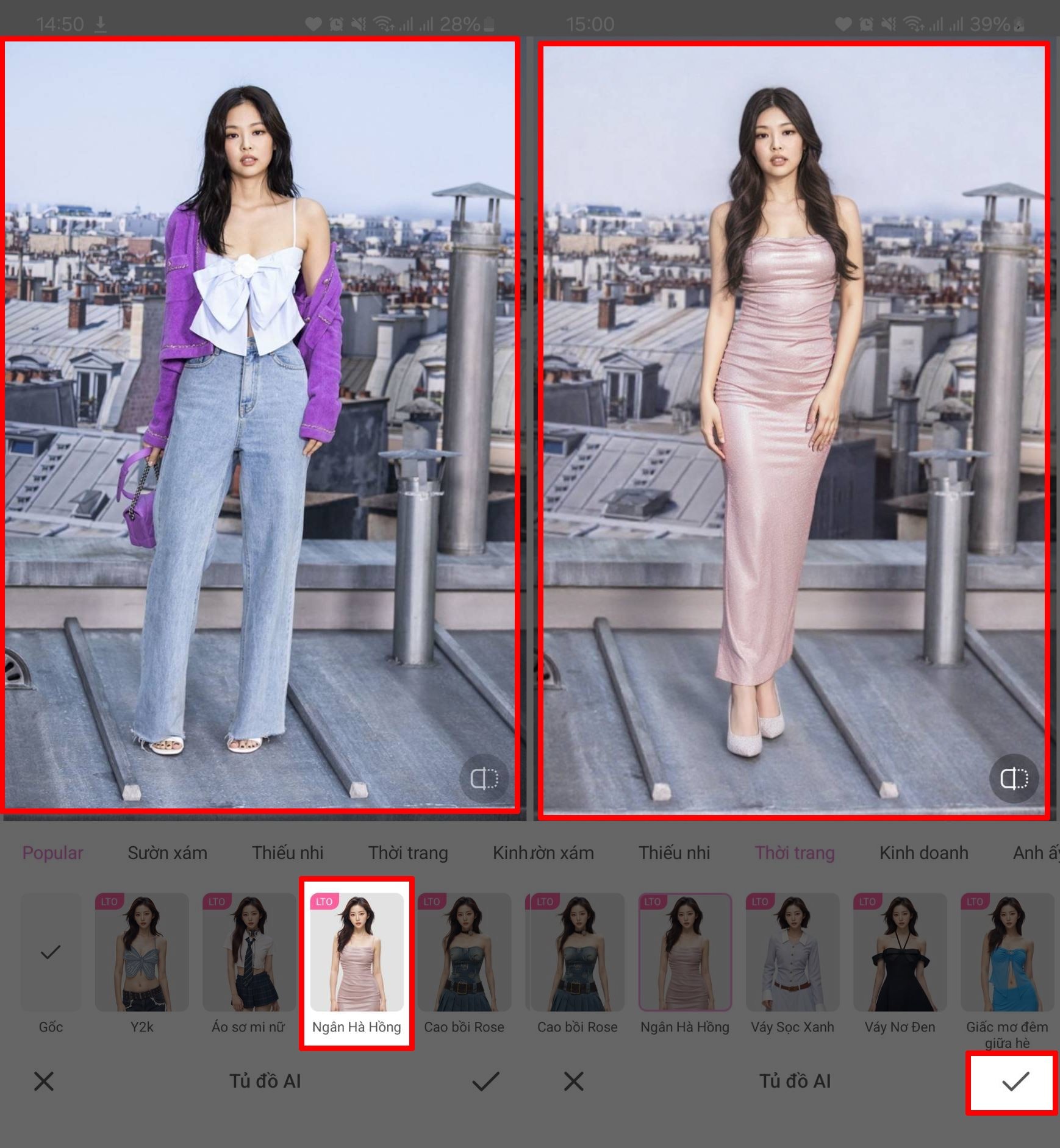 Giao diện tủ đồ kỹ thuật số trên Google Photos với tính năng nhận diện trang phục bằng AI