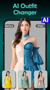 Ảnh chụp màn hình giao diện xử lý màu trang phục