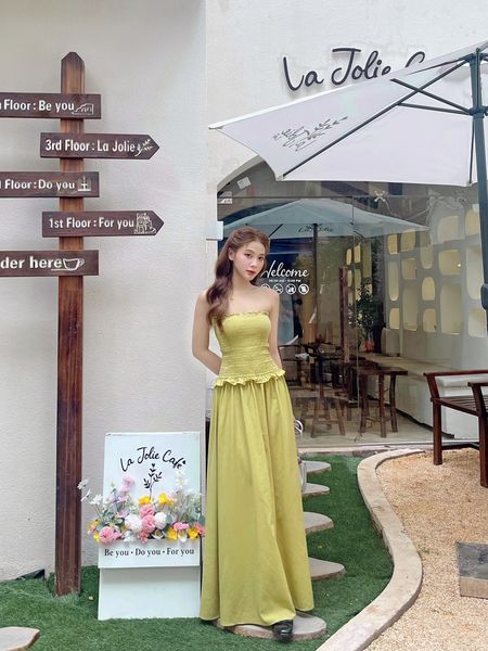 Đầm maxi smocking
