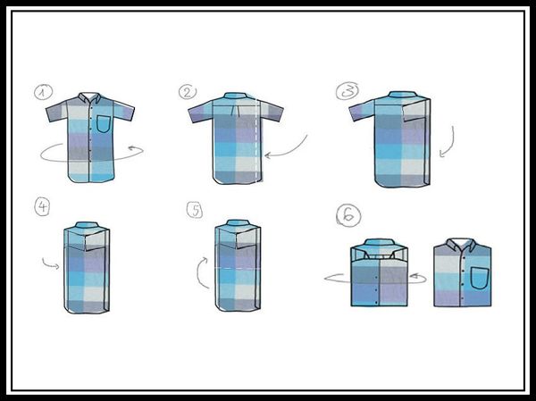 Hướng dẫn gấp áo sơ mi tay ngắn