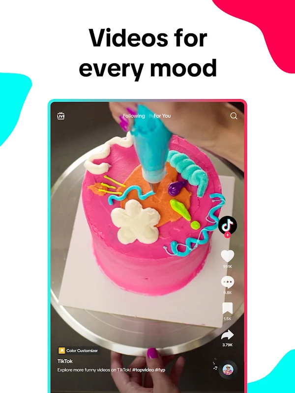 Giao diện ứng dụng TikTok trên Google Play