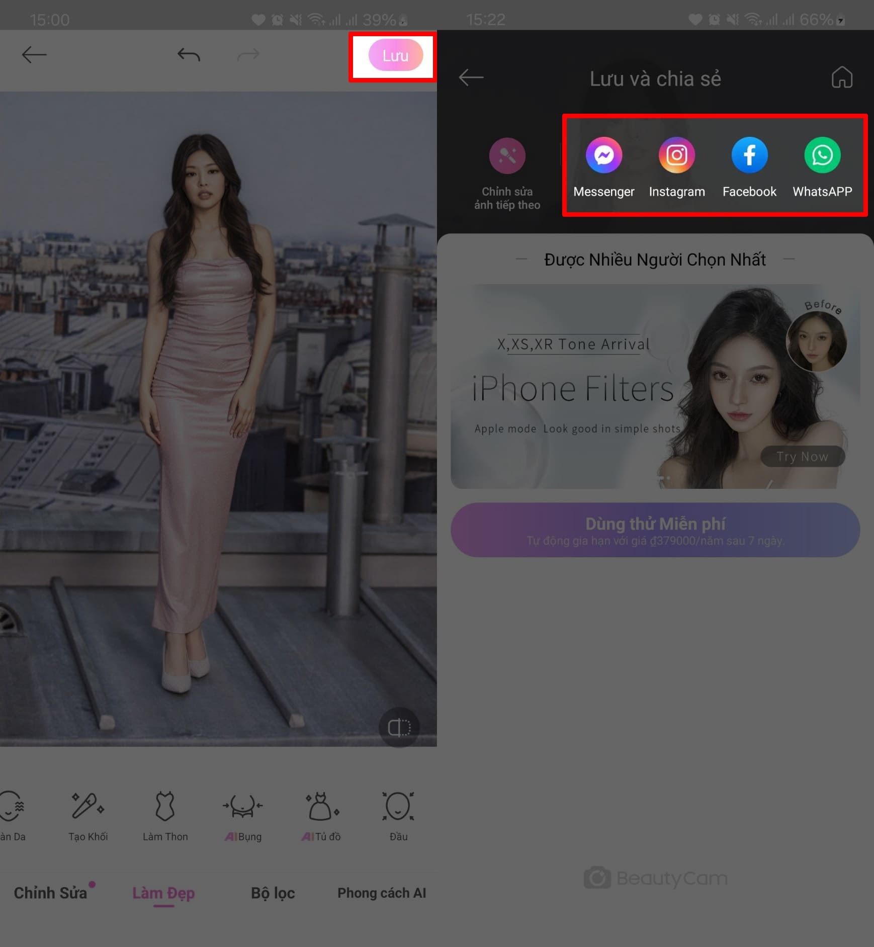 Tạo ảnh thời trang độc đáo với BeautyCam