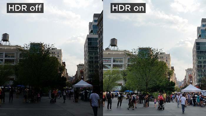 Giao diện tính năng HDR tối ưu hóa dải nhạy sáng cho ảnh thời trang