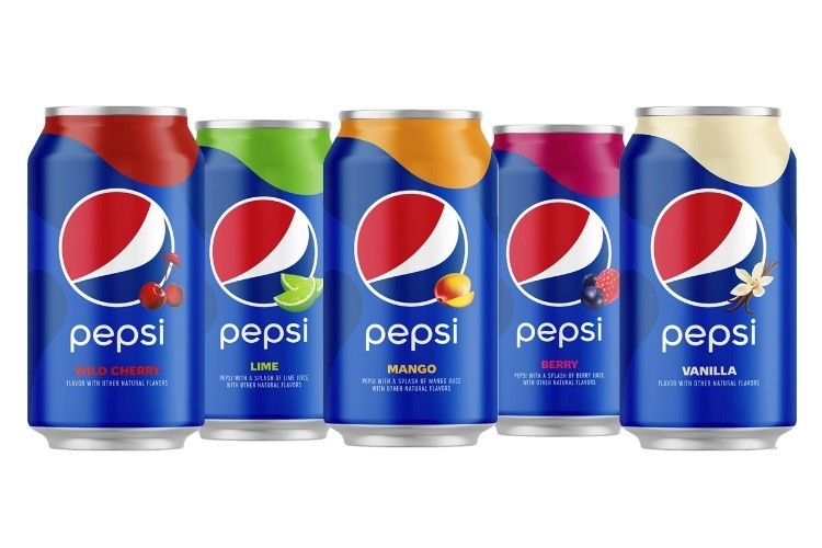 Logo Pepsi trên sản phẩm