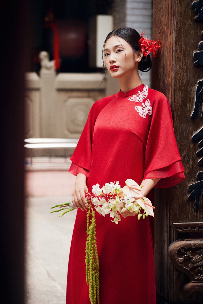 Áo dài Như Cát góc chụp chân dung