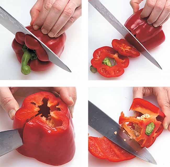 Cắt ớt chuông đúng cách