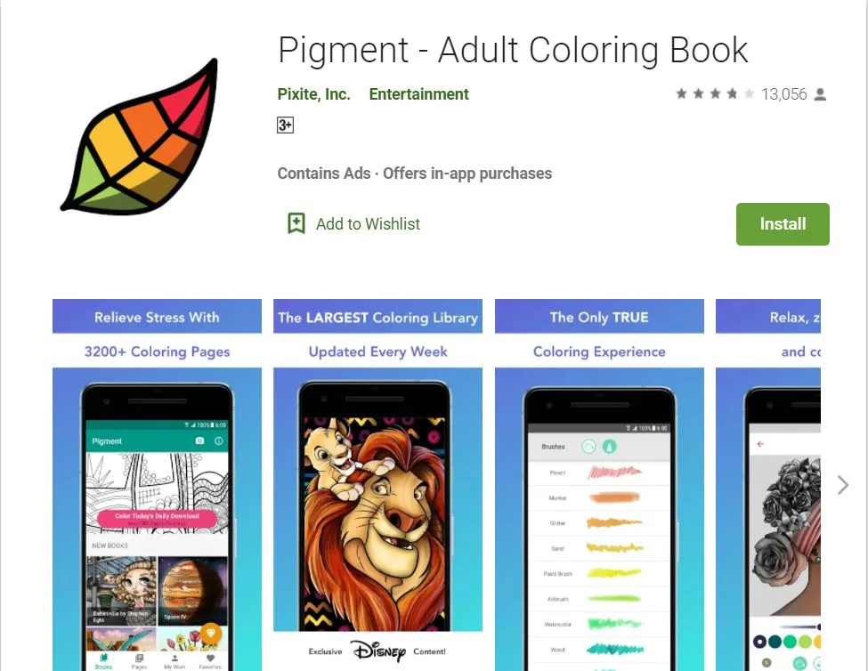 Ứng dụng tô màu Pigment