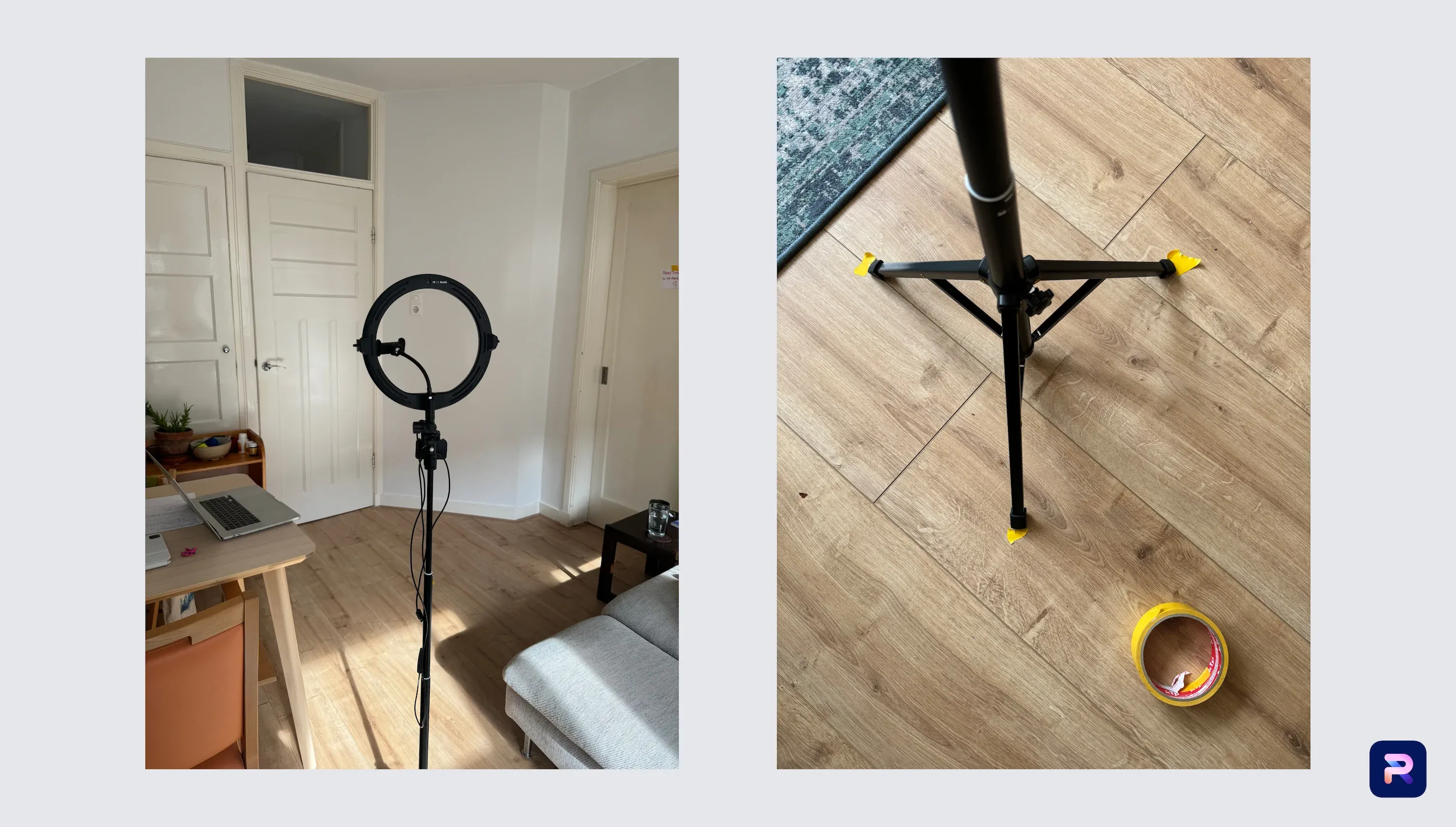 Setup tripod selfie stick cho chụp sản phẩm