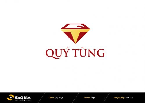 Logo thương hiệu vàng bạc đá quý Quý Tùng