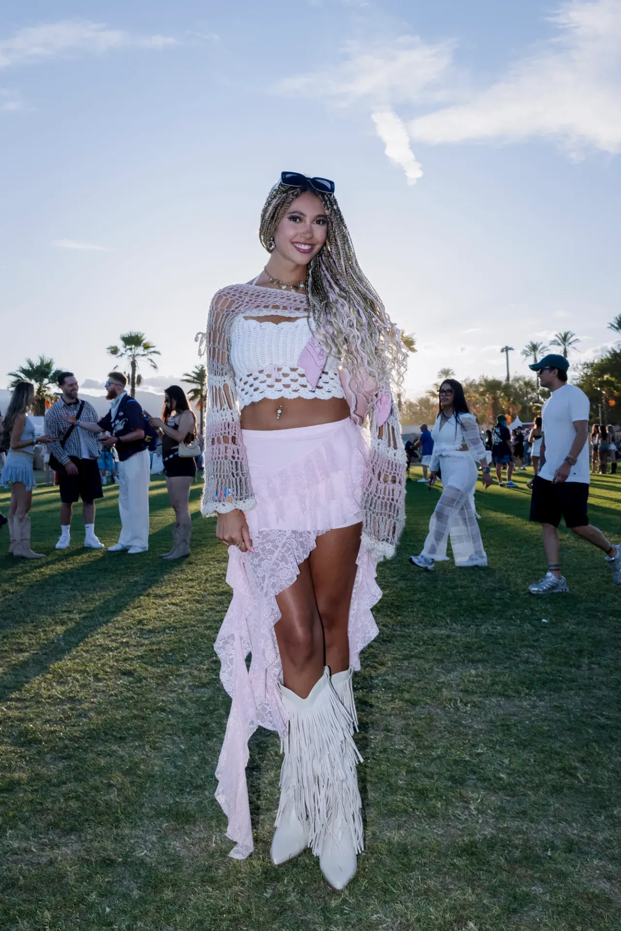 Metallic crochet bohemian fashion