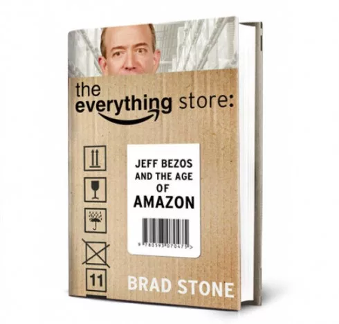 Hình ảnh cuốn The Everything Store gợi mở về cách xuất bản kể lại mô hình kinh doanh