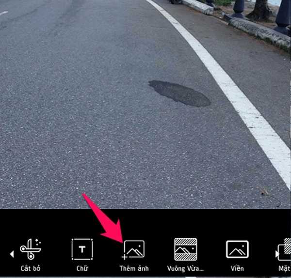 chèn ảnh picsart