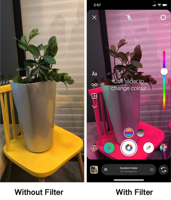 Filter Custom Color giúp bạn điều chỉnh màu sắc