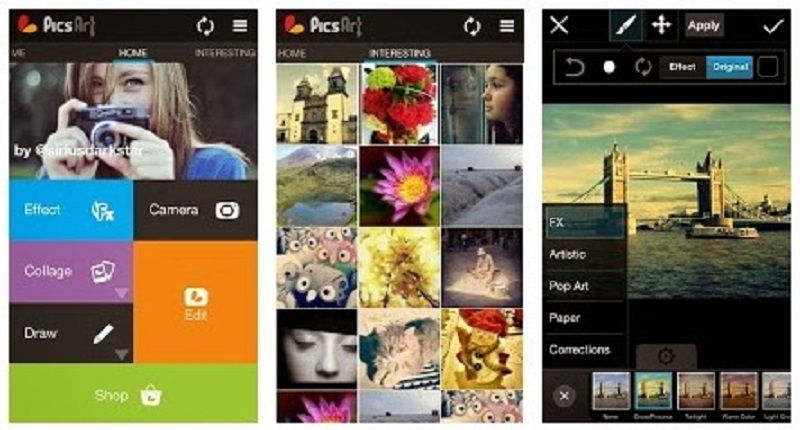 Bộ lọc đẹp mắt của Picsart