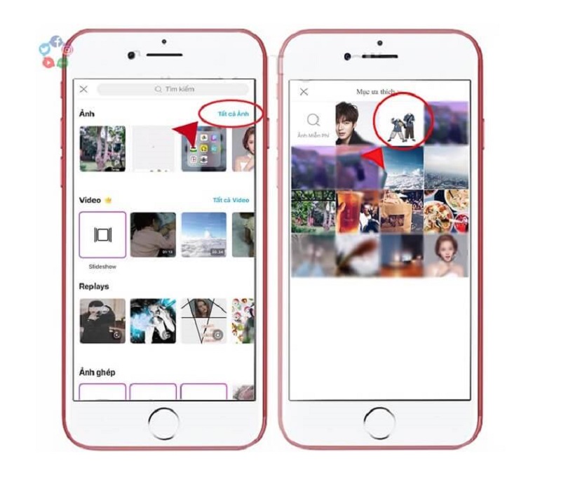 Chọn ảnh chibi trên ứng dụng Picsart