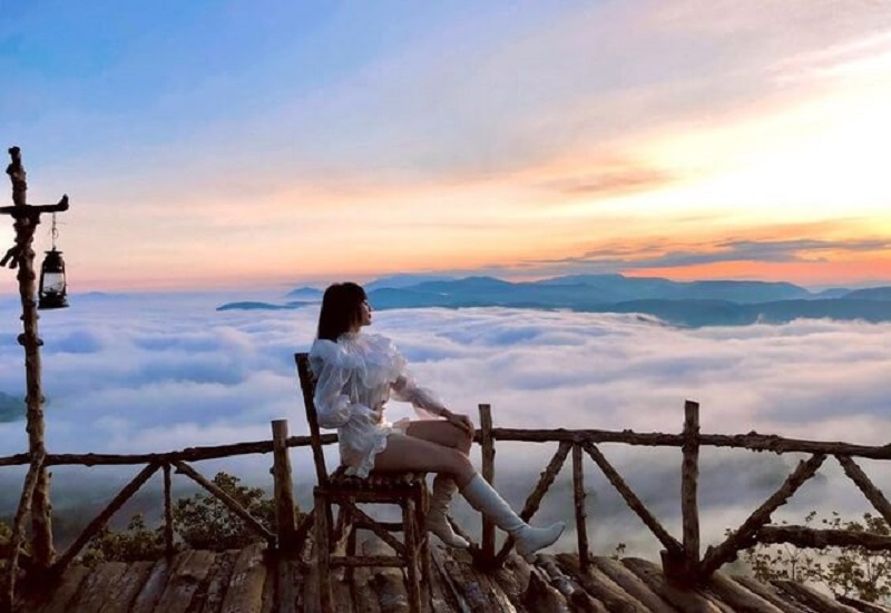 Săn mây ở đồi chè Cầu Đất