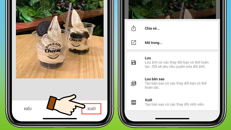Lưu bản sao hoặc xuất để tránh trường hợp mất file gốc trên điện thoại
