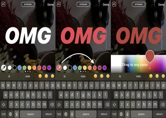 Chèn ký tự, hình ảnh, video lên stories