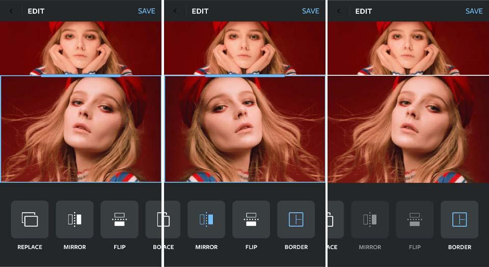 bố cục trình chỉnh sửa ảnh instagram