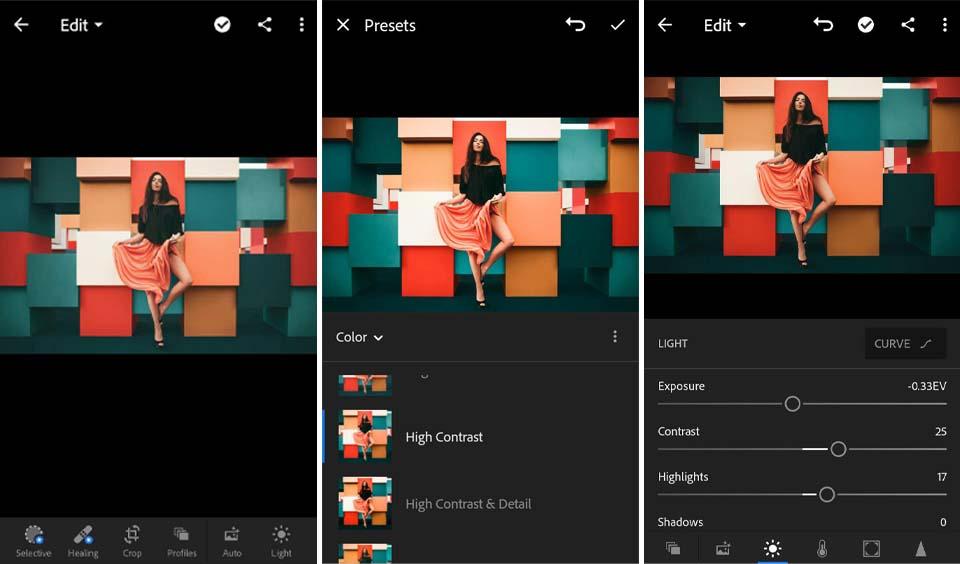 trình chỉnh sửa lightroom cho instagram