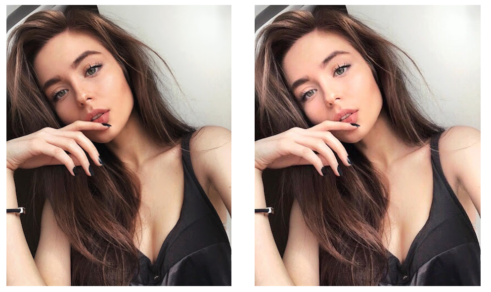 Ảnh trước và sau khi chỉnh sau