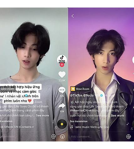Trend tiktok đơn giản với hiệu ứng slow zoom và bài hát Life Goes On