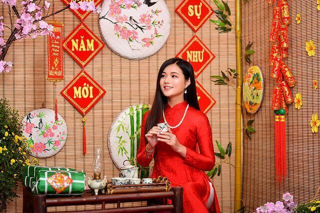 Bối cảnh rực rỡ đậm chất Tết