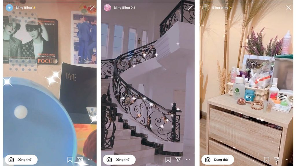 Filter Bling Bling lấp lánh xinh xắn