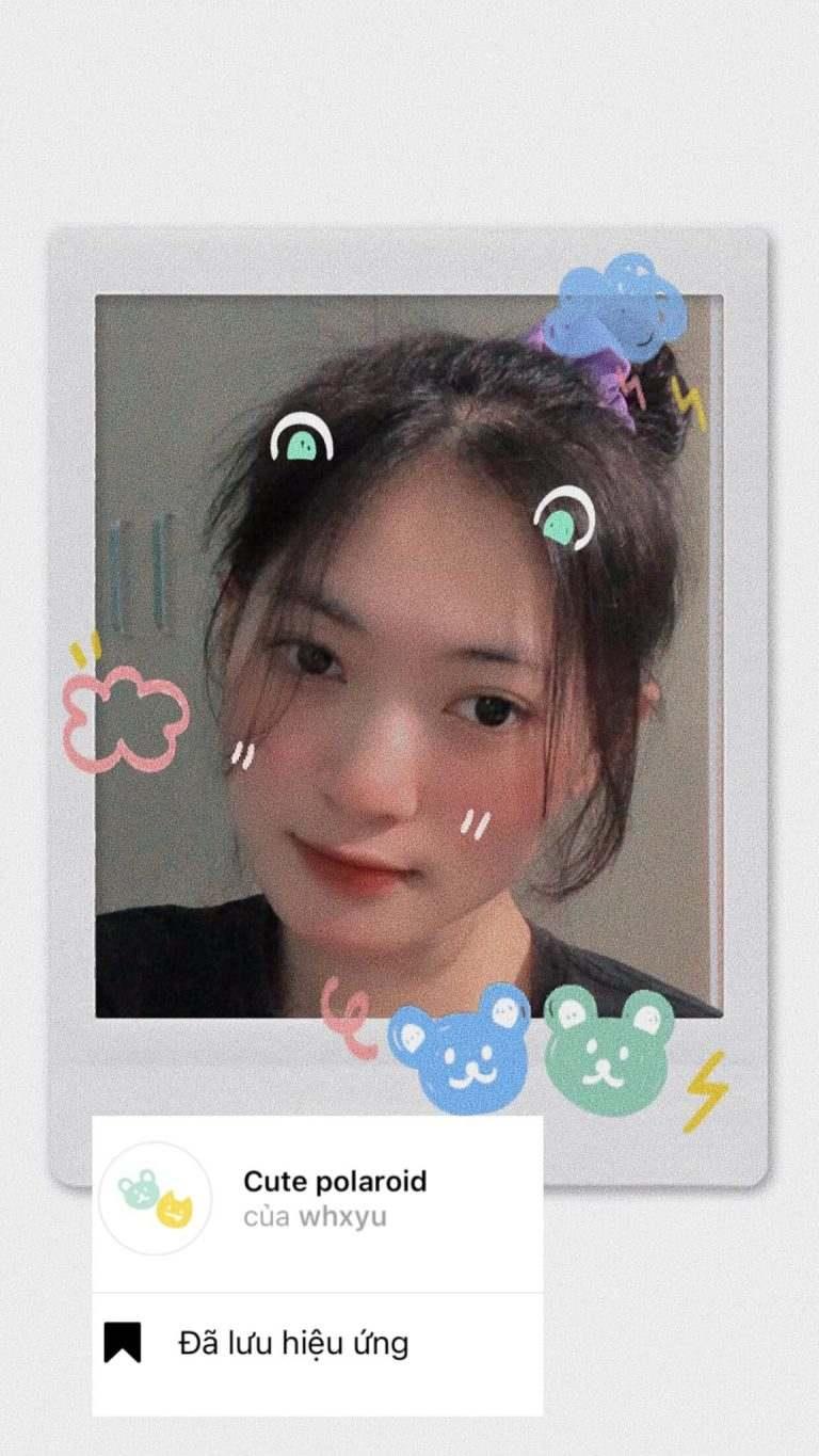 Cute polaroid tạo bởi whxyu là bộ lọc nằm trong cách chụp app trên Instagram đẹp xinh