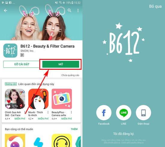 Hướng dẫn tải app chụp ảnh đẹp B612 trên điện thoại