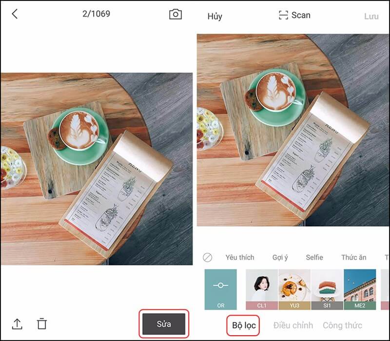 Chỉnh sửa ảnh nhanh chóng và đơn giản với Bộ lọc có sẵn trên Foodie