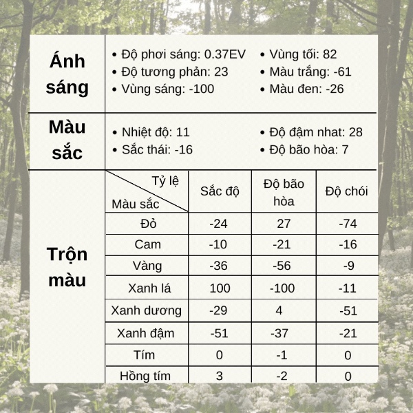 Công thức chỉnh ảnh màu Morden Red