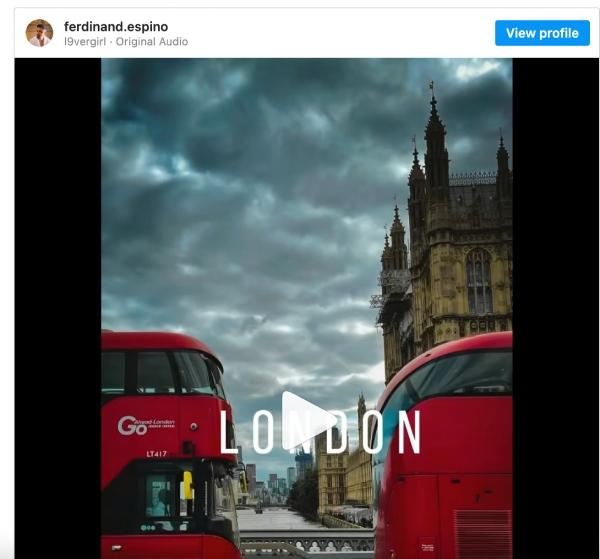 Trend chèn chữ trong Instagram Reels