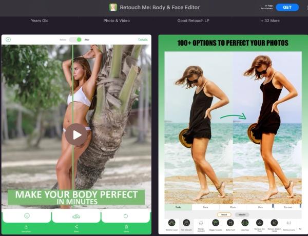 App Retouch Me có nhiều công cụ đa dạng