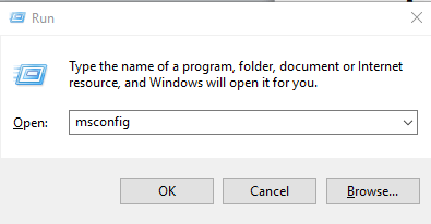 Nhập msconfig