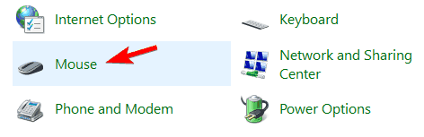 Nhấp vào biểu tượng Mouse