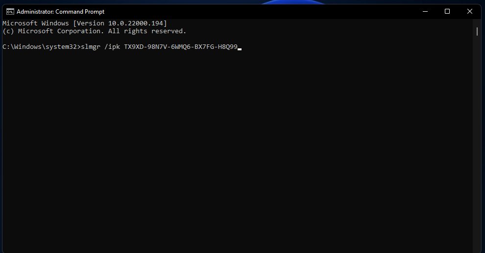 Gõ lệnh vào Command Prompt