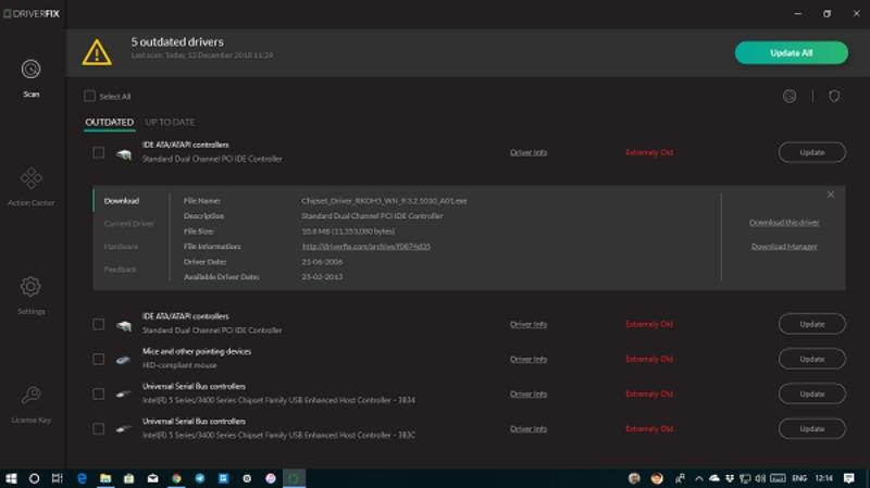 Giao diện DriverFix