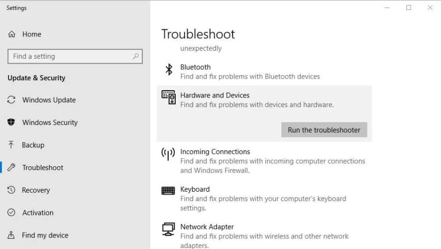 Nhập từ khóa khắc phục sự cố (troubleshoot) vào hộp tìm kiếm