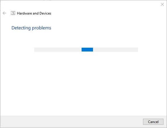 Nhấn Run this troubleshooter cho trình khắc phục sự cố và thiết bị