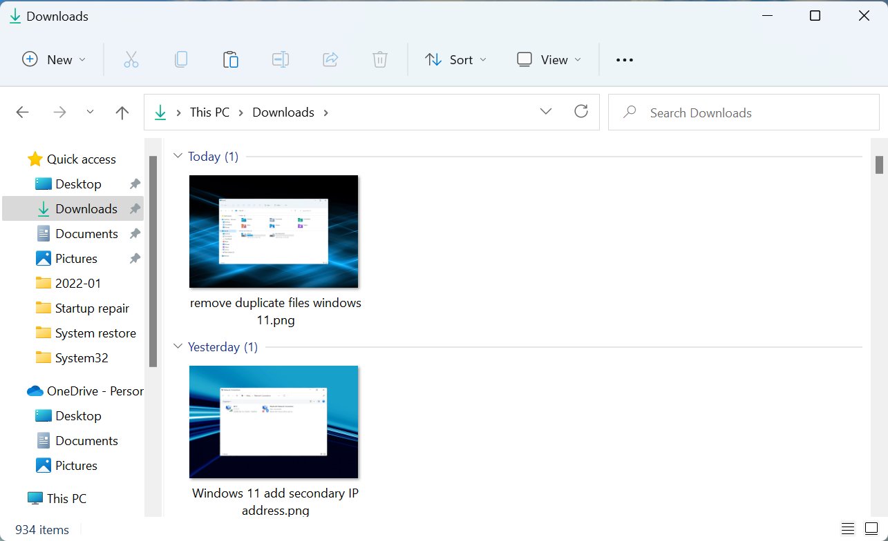 Nhấn Windows + E để tìm kiếm các tệp trùng lặp