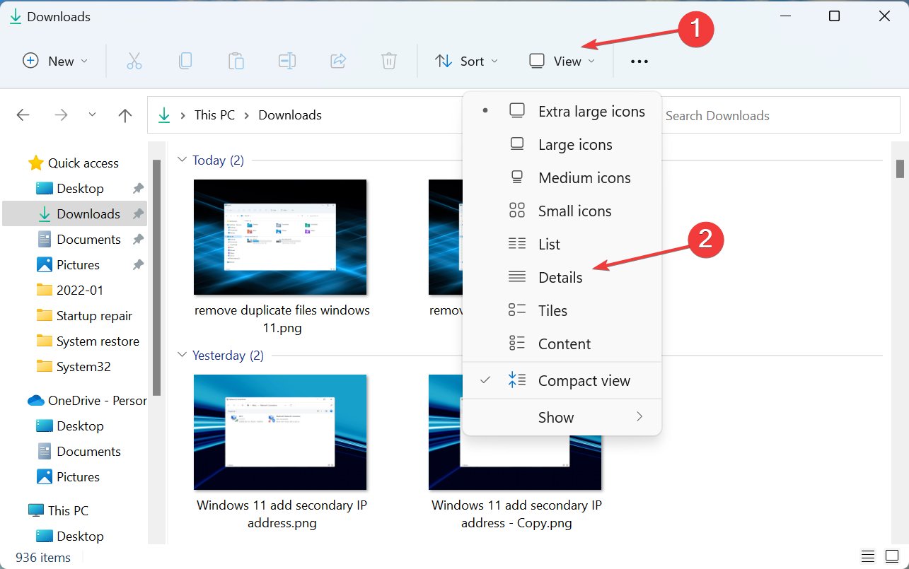 Tìm kiếm file trùng lặp trong File Explorer