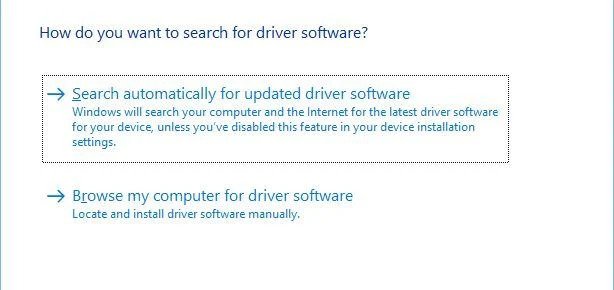 Nhấp vào Browse my computer for driver software