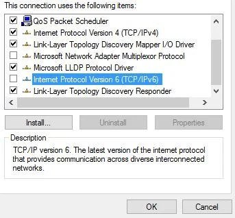 Tìm Internet Protocol Version 6