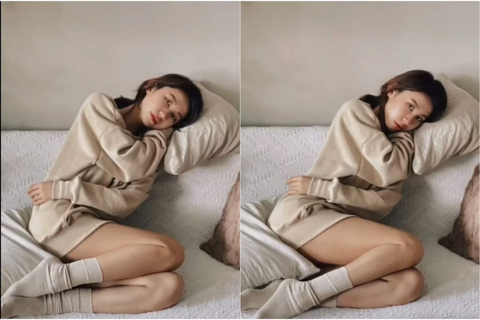 Nằm để chụp ảnh cũng là cách tạo dáng độc lạ mà bạn có thể áp dụng.