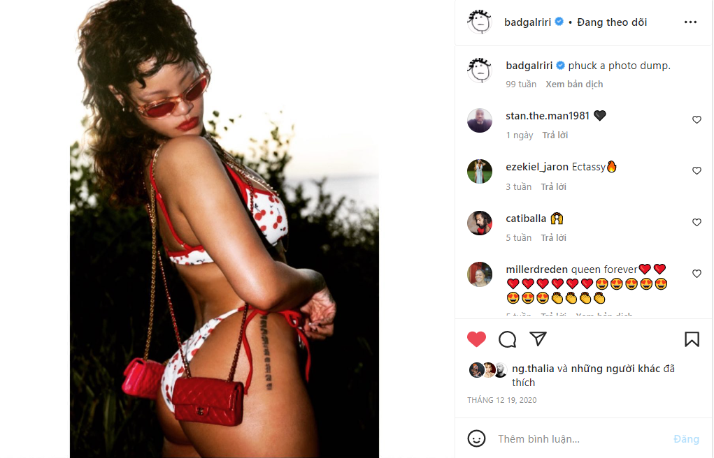 (Nguồn: @badgalriri trên Instagram)