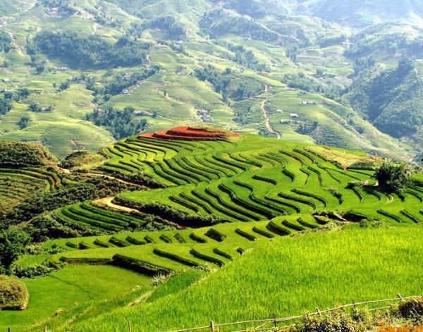 Ngôi làng được bao bọc bởi dãy núi Hoàng Liên Sơn
