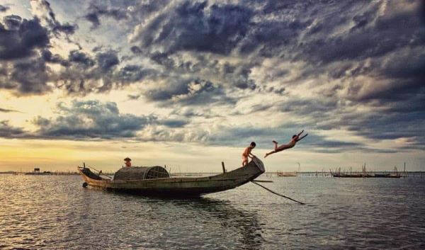 Khung cảnh yên bình tại phá Tam Giang Huế