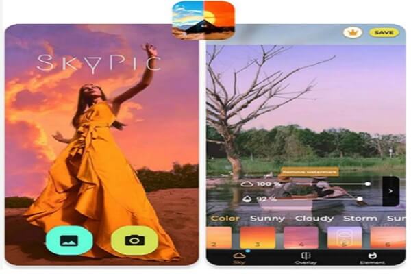 Skypic là app chỉnh bầu trời khá phổ biến
